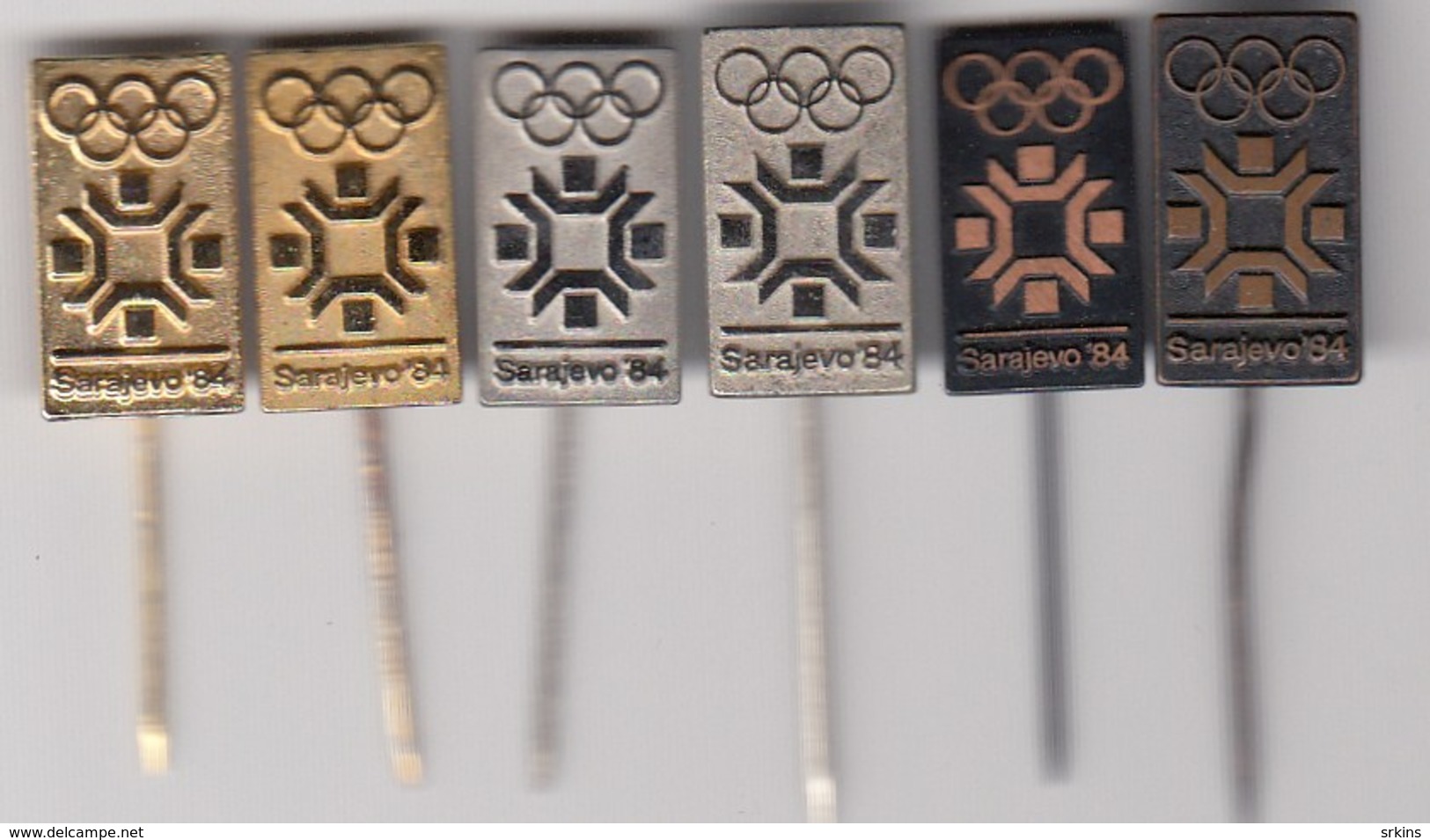 6 Diff. Pins Pin Badge Anstecknadel  Winter Olympic Games Sarajevo 1984 84 Bosnia Yugoslavia Olympics Olympia - Olympic Games