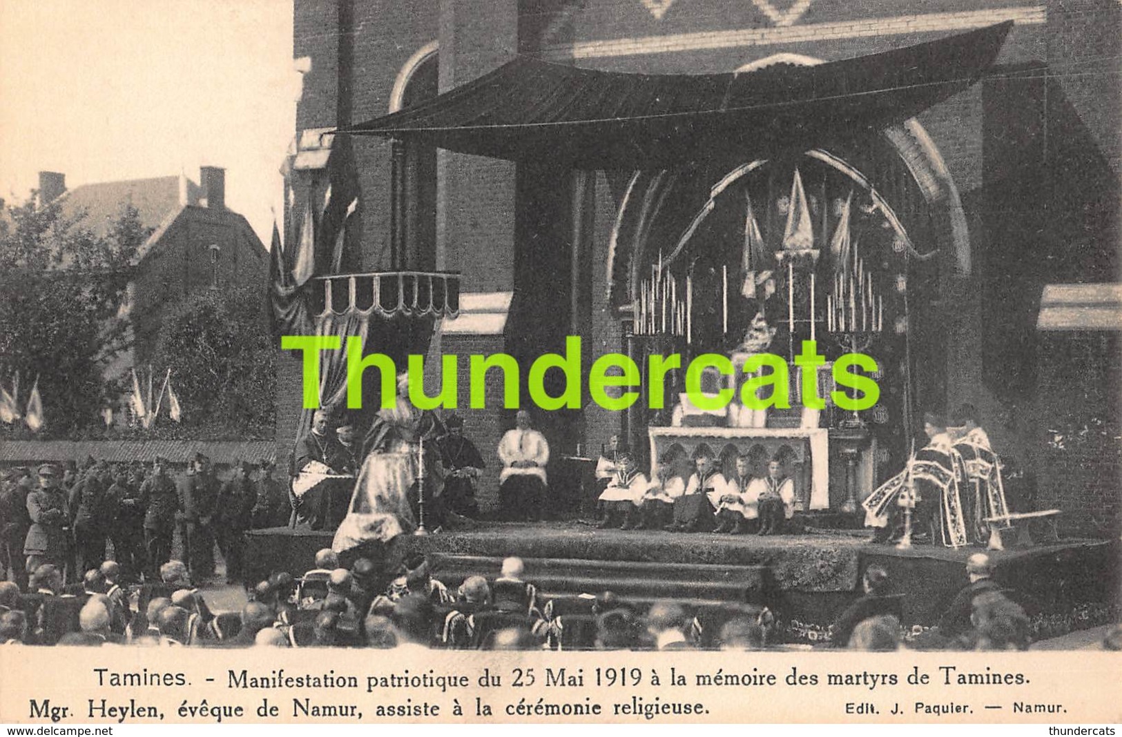 CPA TAMINES MANIFESTATION PATRIOTIQUE DU 25 MAI 1919 A LA MEMOIRE DES MARTYRS DE TAMINES - Sambreville