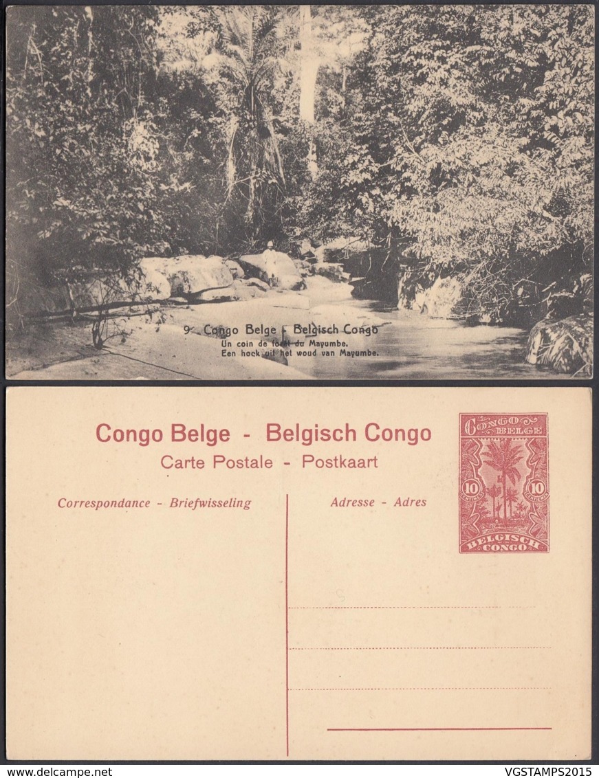 Congo Belge - EP Vue 10C Rouge - Nº9  " Un Coin De Forêt Du Mayumbe " (DD) DC1087 - Congo Belge