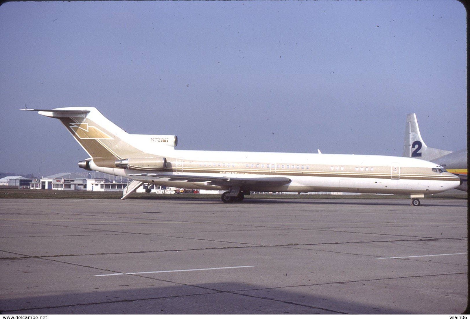 SLIDE / AVION / AIRCRAFT   KODAK  ORIGINAL      B 727 VIP N721MF - Diapositives