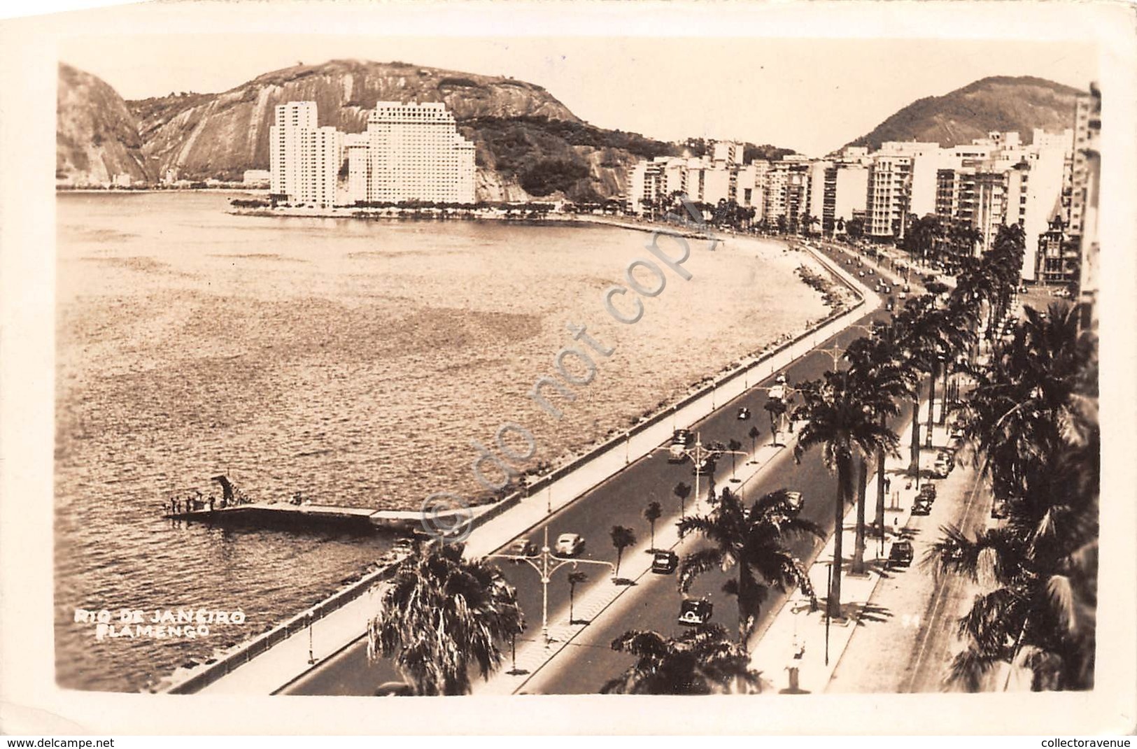 Cartolina Rio De Janeiro Flamengo Posta Aerea 1952 - Non Classificati