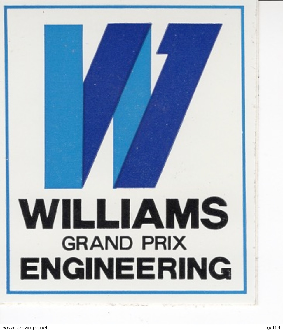 Williams Grand Prix Engineering - Autocollant / Adesivi / Aufkleber / Stickers - Autocollants