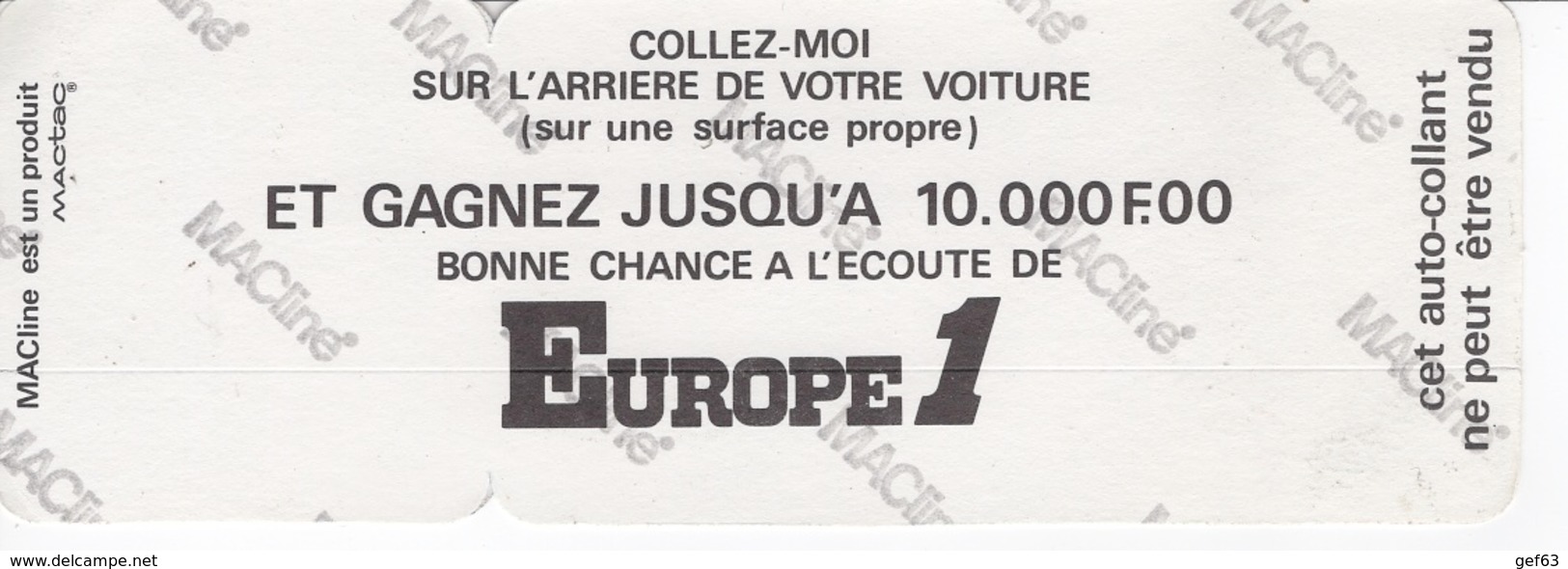 Europe 1 C'est Naturel - Jean-Loup Lafont - Autocollant / Adesivi / Aufkleber / Stickers - Autocollants