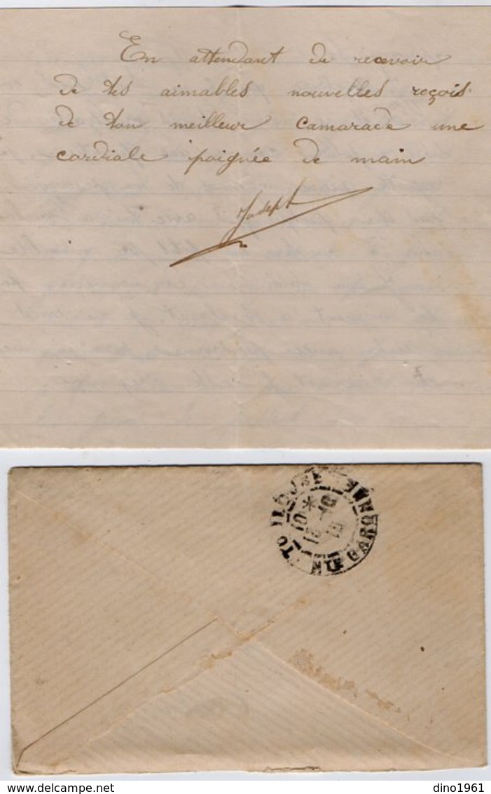 VP13.621 - 1910 - Lettre De Mr Joseph à LAVELANET Pour Mr DUBOIS Soldat à TOULOUSE - Récit - Manuscrits
