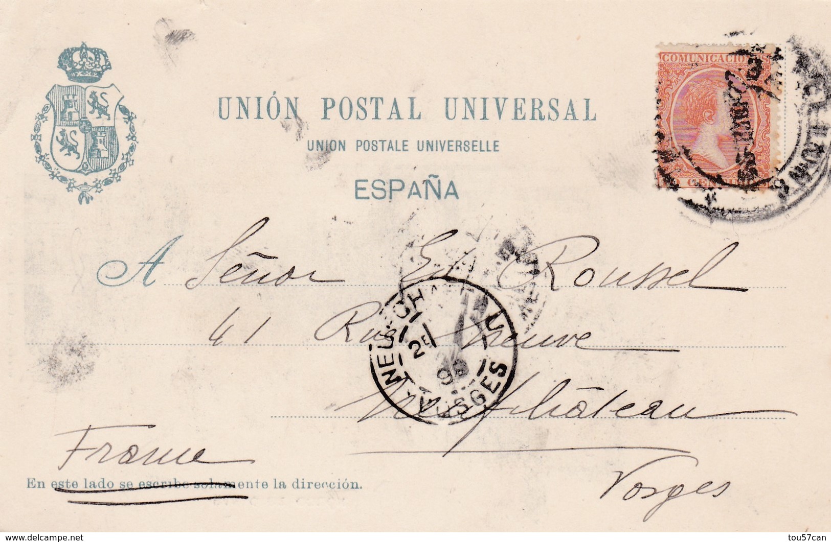 BARCELONA - CATALUNA  - ESPANA   -  3 BELLA POSTAL ANIMADA 1899. - Barcelona