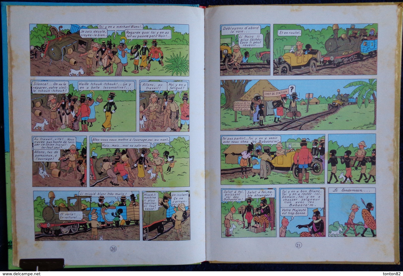 Hergé -TINTIN -  TINTIN au Congo - Casterman - ( 1975 - 2 B 42 ) .