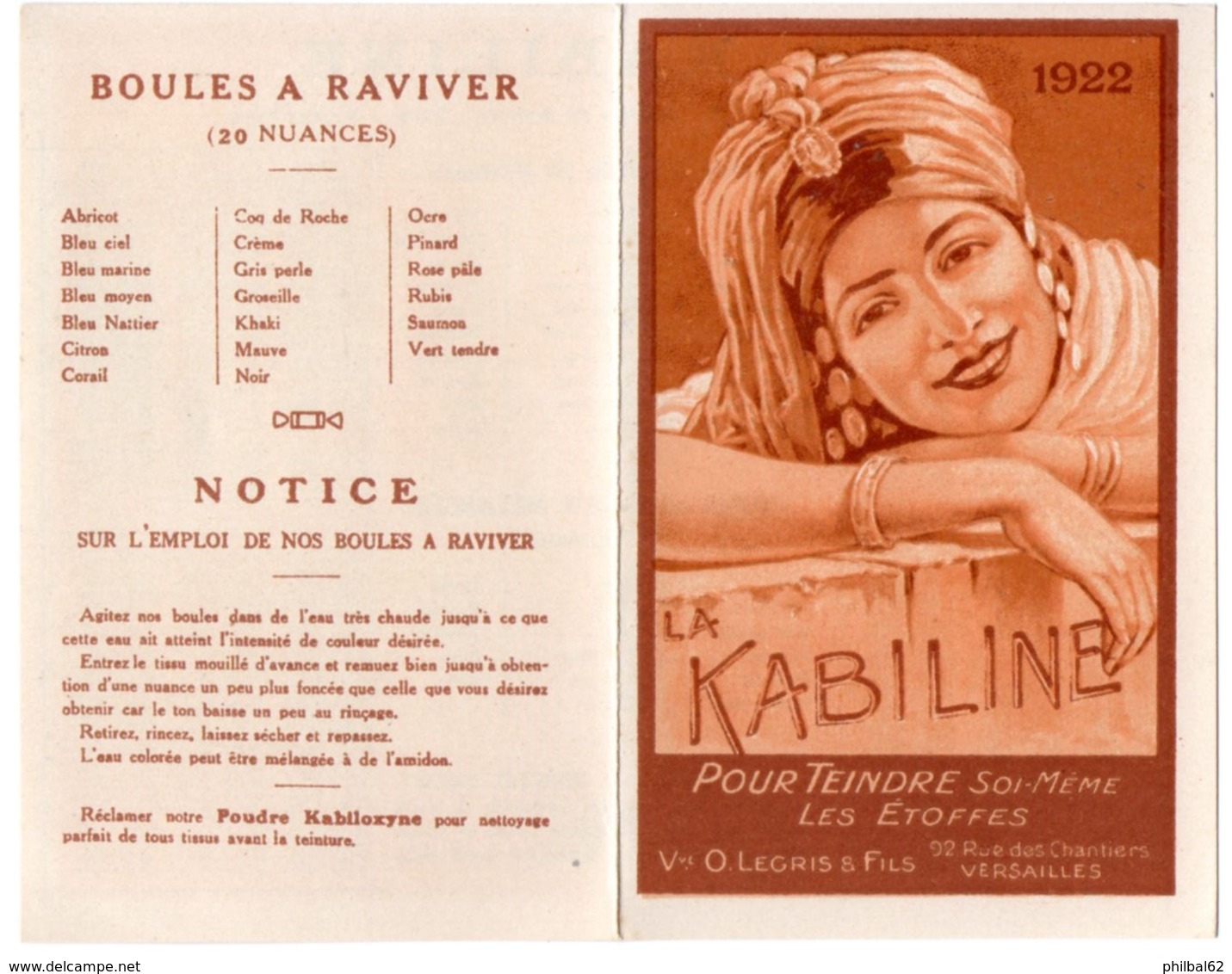 Petit Calendrier De Poche 1922. La Kabiline, Boules à Raviver. - Petit Format : 1921-40