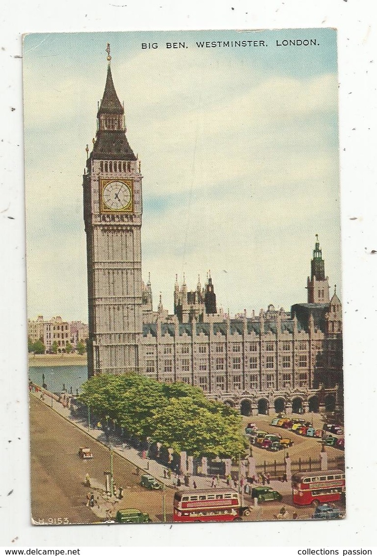 Cp , Angleterre , LONDON , Ed. Valentine , Voyagée , BIG BEN , WESTMINSTER - Westminster Abbey