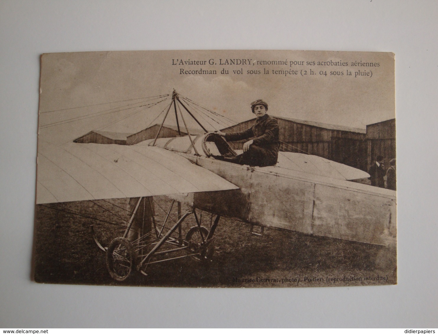 Aviation -l'aviateur G.Landry Renommé Pour Ses Acrobaties Aériennes TBE - Autres & Non Classés