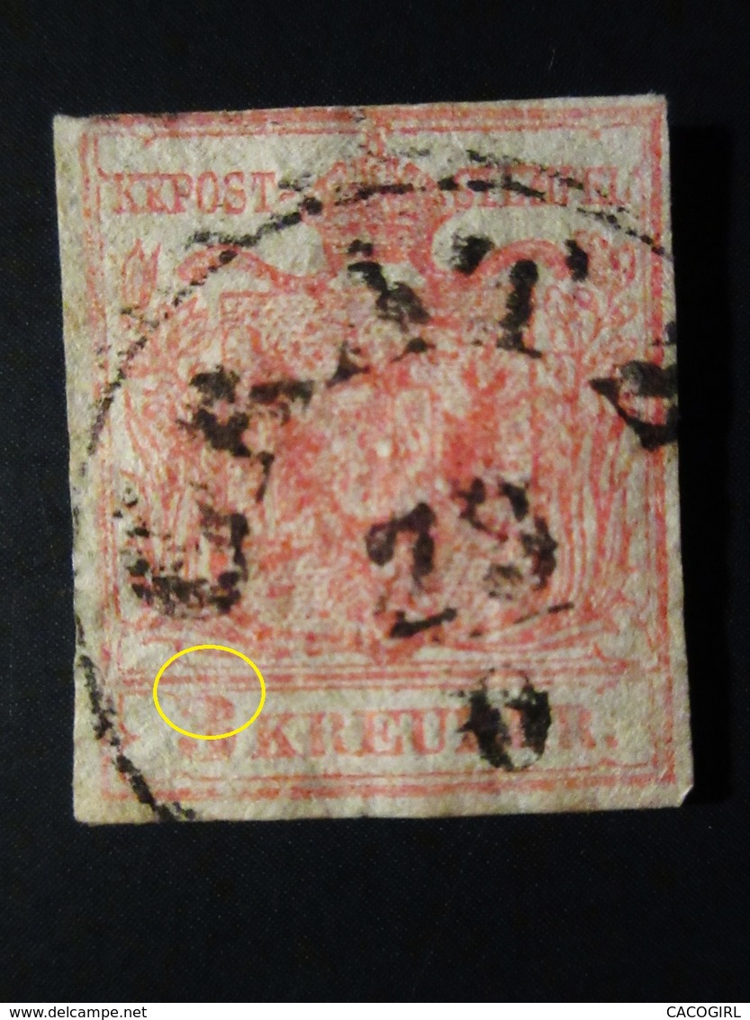 1854 Autriche  Mi 3Ya . Sg 8a . Coat Of Arms Oblitéré Used - Usati