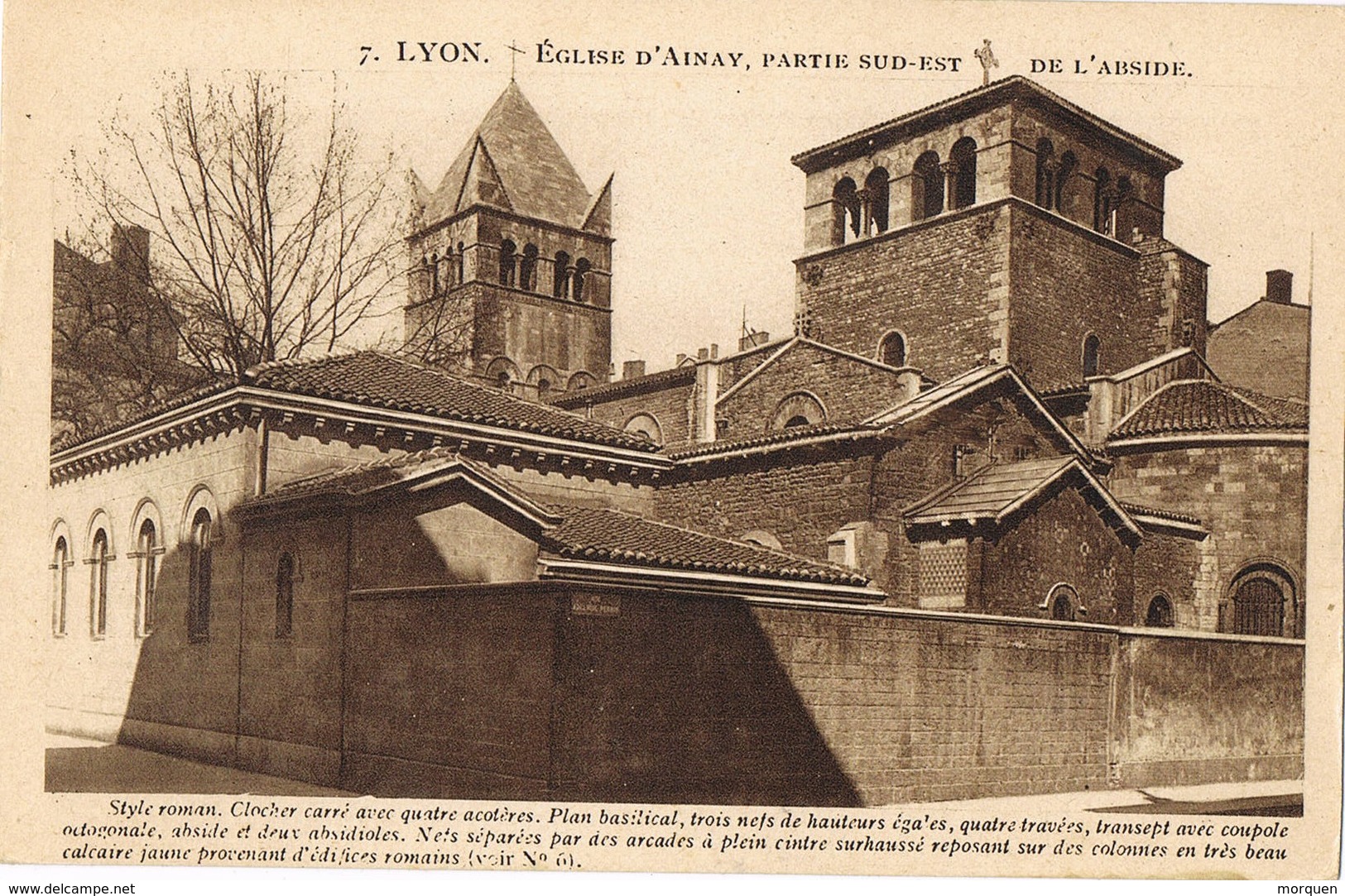 30744.  Postal LYON (Rhone). Eglise D'AINAY, Soud Est Et Abside. Romanique - Lyon 2