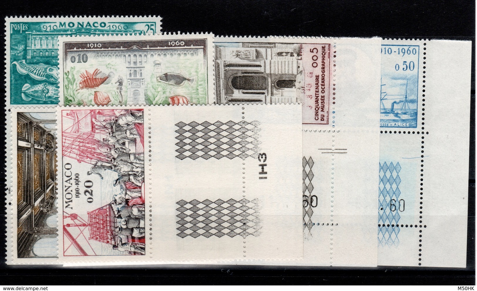 Monaco YV 526 à 531N** Musee Oceanographique Dont 526 Et 531 Petits Coins Datés Cote 11 Euros - Unused Stamps