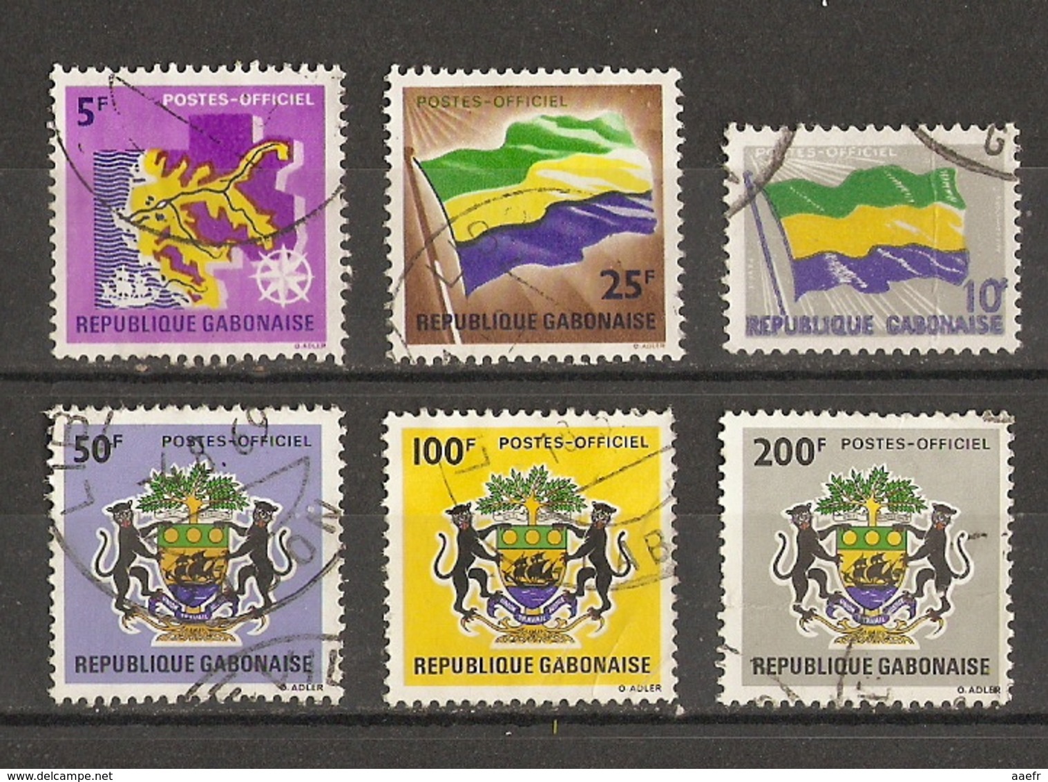 Gabon 1968/72 - Timbres De Service - Petit Lot De 6° - Vrac (max 999 Timbres)