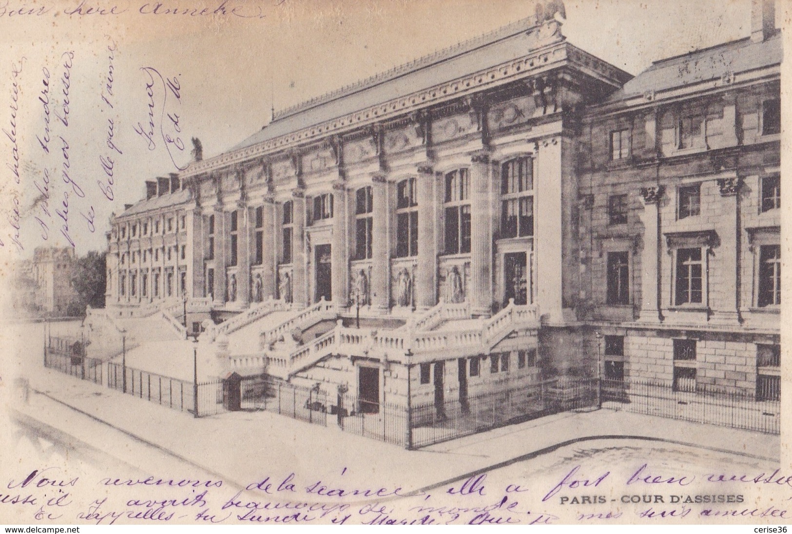 Paris Cour D'Assises Circulée En 1900 !!! - Andere Monumenten, Gebouwen