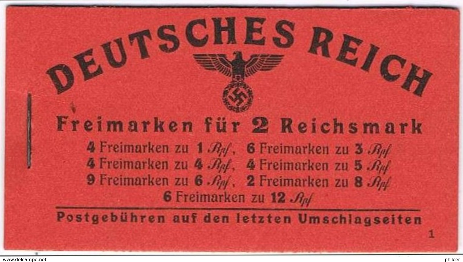 Deutsches Reich, 1941, Freimarken Für 2 Reichmark, MNH - Cuadernillos
