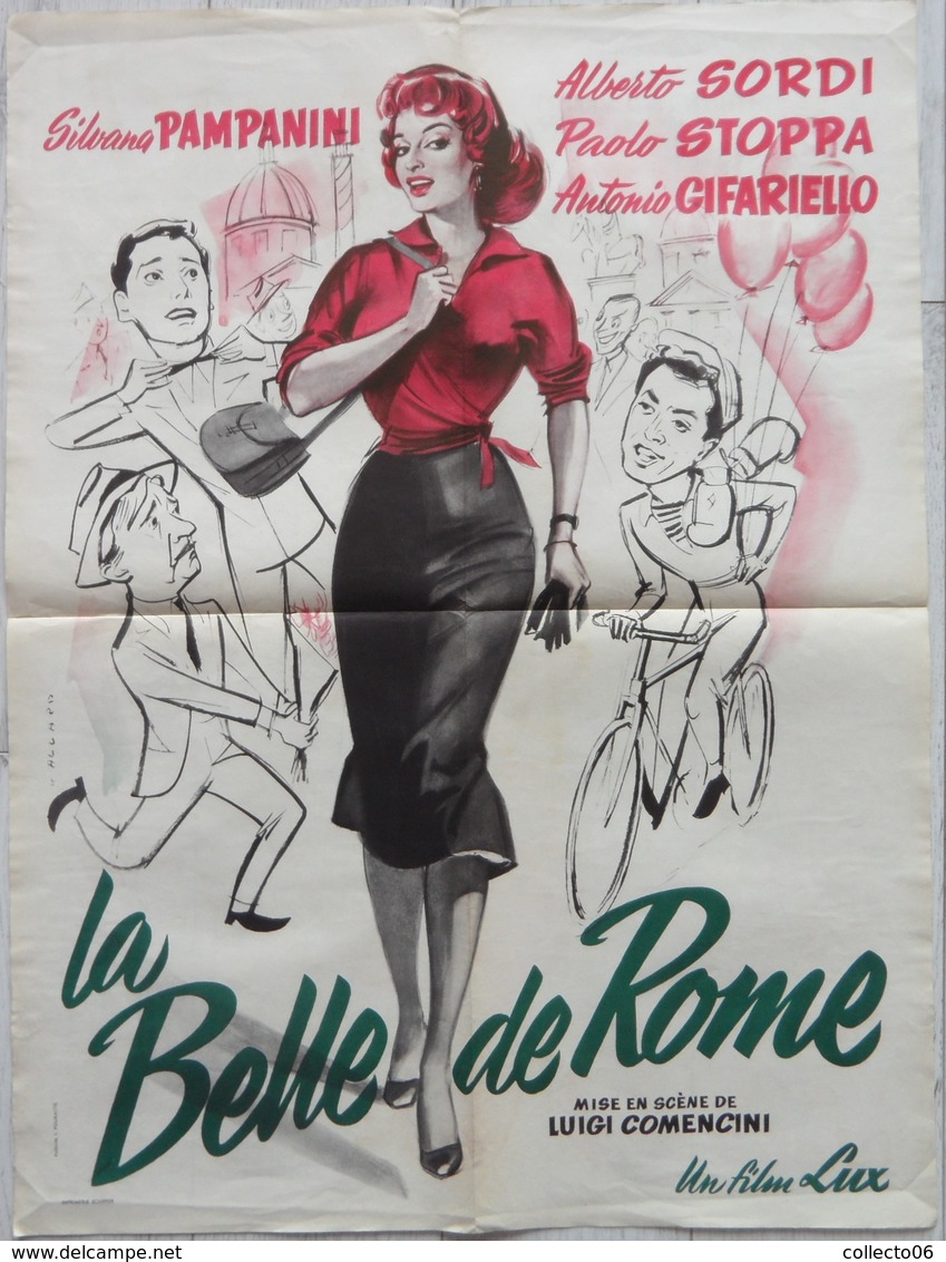 Affiche Film La Belle De Rome Avec Silvana Pampanini 60 X 80 Cms 1955 - Affiches & Posters