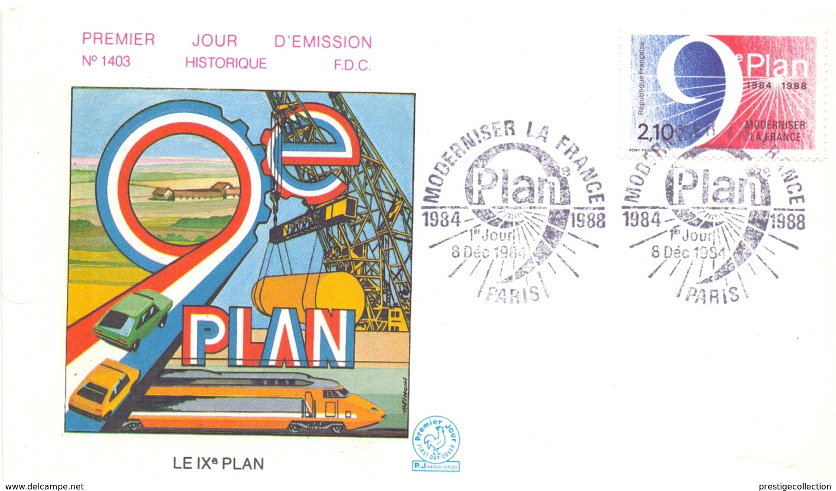 PARIS MODERNIZATION LA FRANCE FDC    COVER 1988 (DICE1800016) - 1980-1989