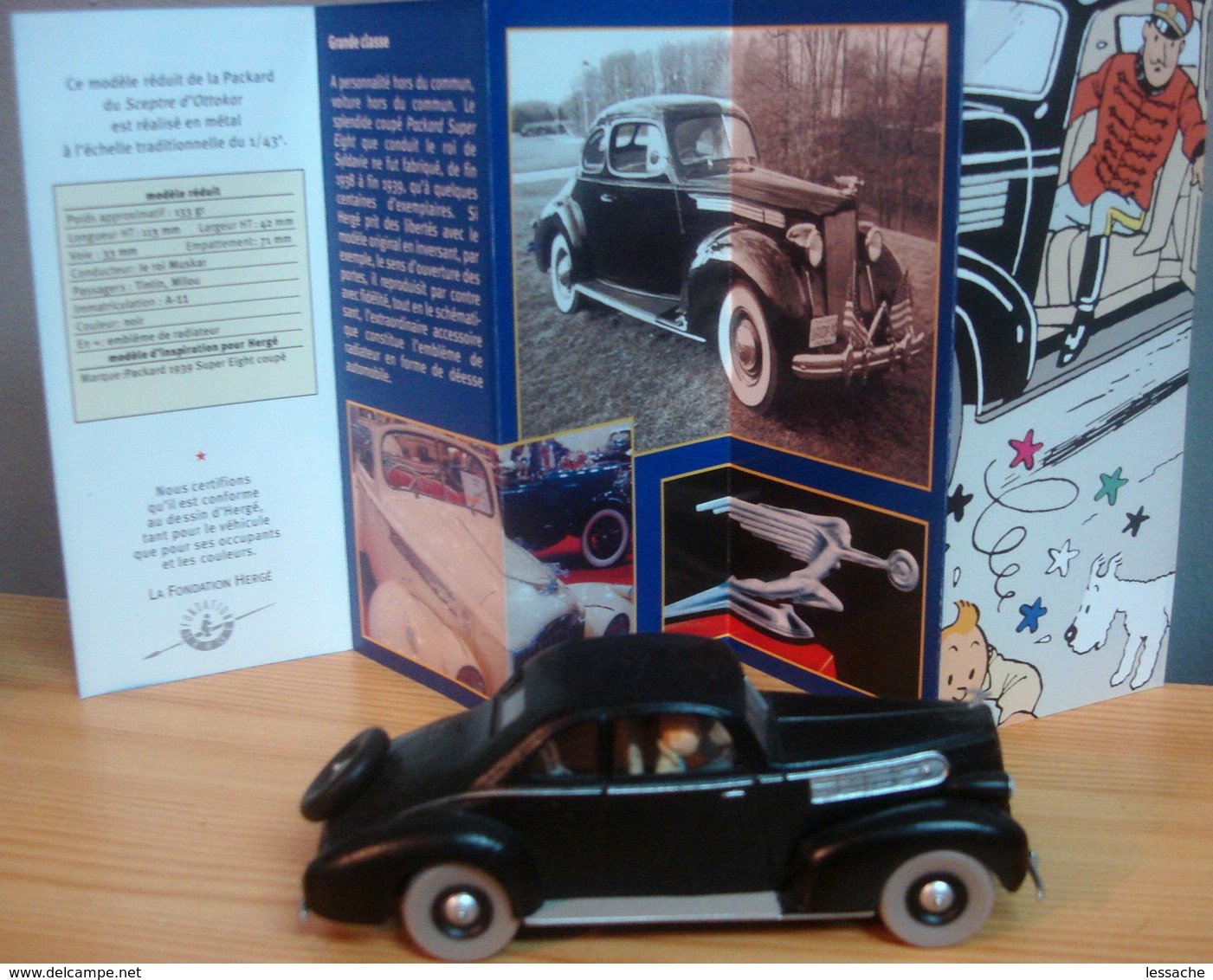 Voiture PACKARD, 1/43 Du Sceptre D'Ottockar, TINTIN - Tintin