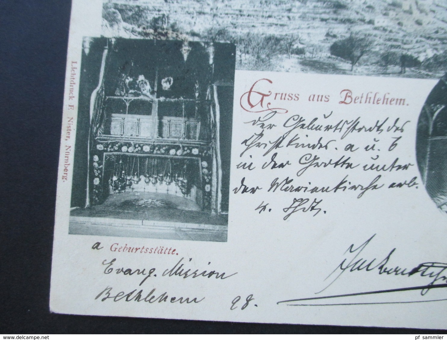 AK Um 1900 Mehrbildkarte Gruss Aus Bethlehem Türkei Nr. 70 Mit Palästina Petschafftstempel Nach Leipzig!! - Briefe U. Dokumente