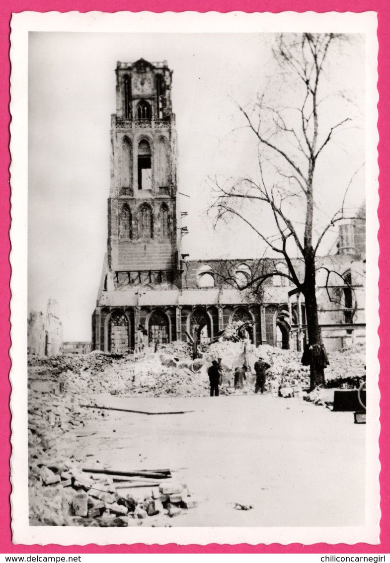 Cp Dentelée - Verwoest Rotterdam 1940 - No O Gr. Kerk Vanaf Groote Markt - Eglise - Bombardement - Gebr. SPANJERSBERG - Rotterdam