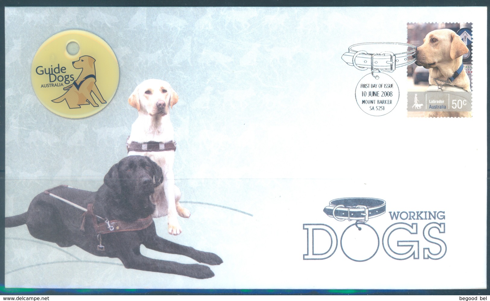 AUSTRALIA  - FDC - 10.6.2008 - GUIDE DOGS - SPECIAL ISSUE ONLY 15000 SERIES - Yv 2894 - Lot 18545 - Premiers Jours (FDC)