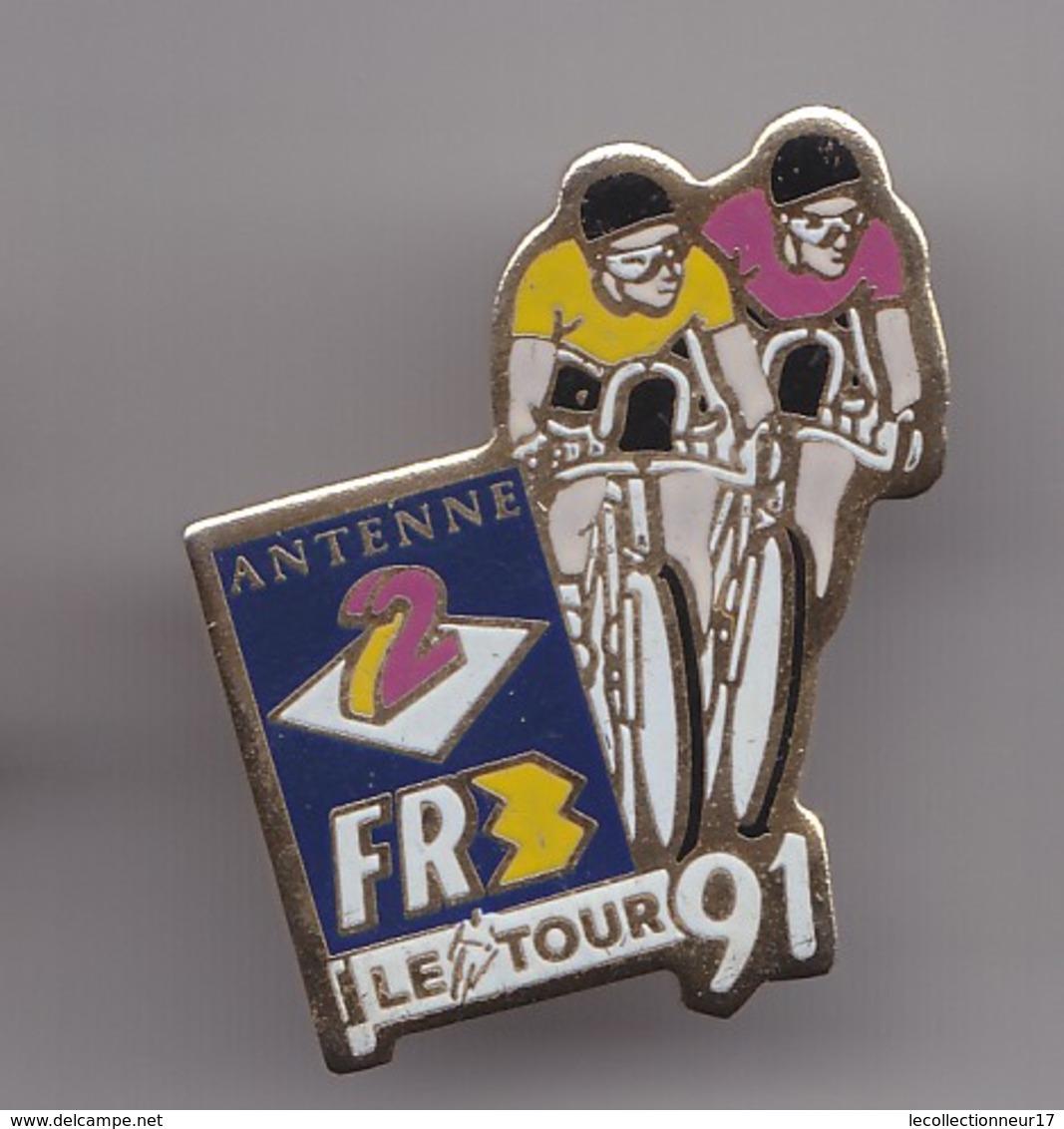 Pin's Cyclisme Le Tour 91 Antenne 2 FR 3 Réf 7108 - Ciclismo