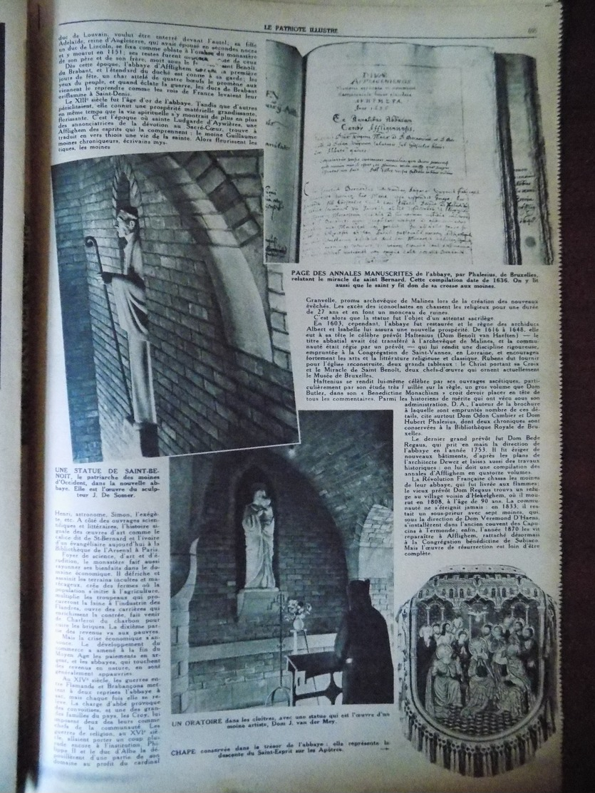 Le Patriote Illustré N° 33 Le Brésil  - Pélerinage à Affligem - Lord Byron - Gary Cooper  - Prisons-palaces Pour Femmes - 1900 - 1949