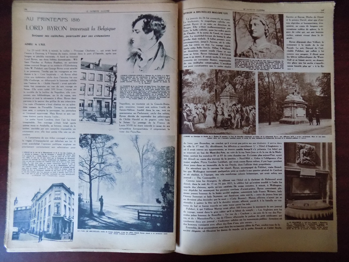 Le Patriote illustré n° 33 le Brésil  - pélerinage à Affligem - Lord Byron - Gary Cooper  - prisons-palaces pour femmes