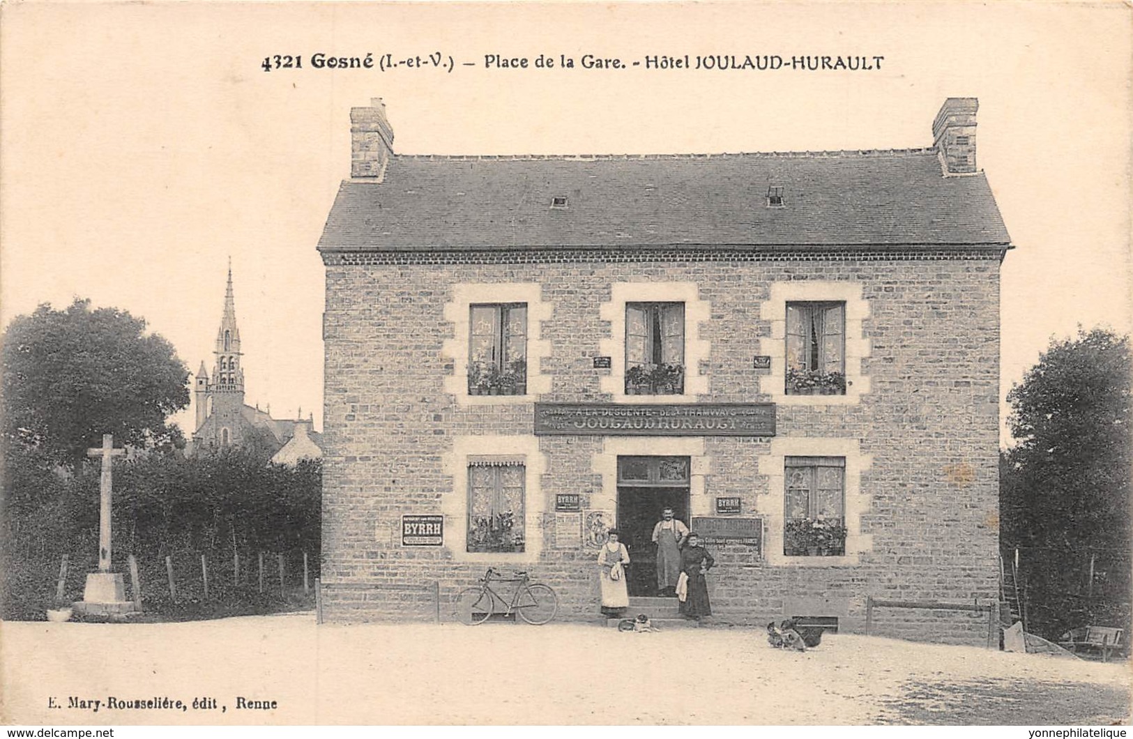 35 - Ille Et Vilaine / 10096 - Gosné - Place De La Gare - Hôtel Joulaud Hurault - Other & Unclassified