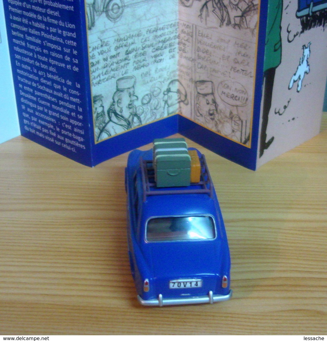 Voiture PEUGEOT 403 TAXI Fin Des Années 1950, 1/43 De Tintin Dans Le Bijoux De La Castafiore, TINTIN - Tim & Struppi