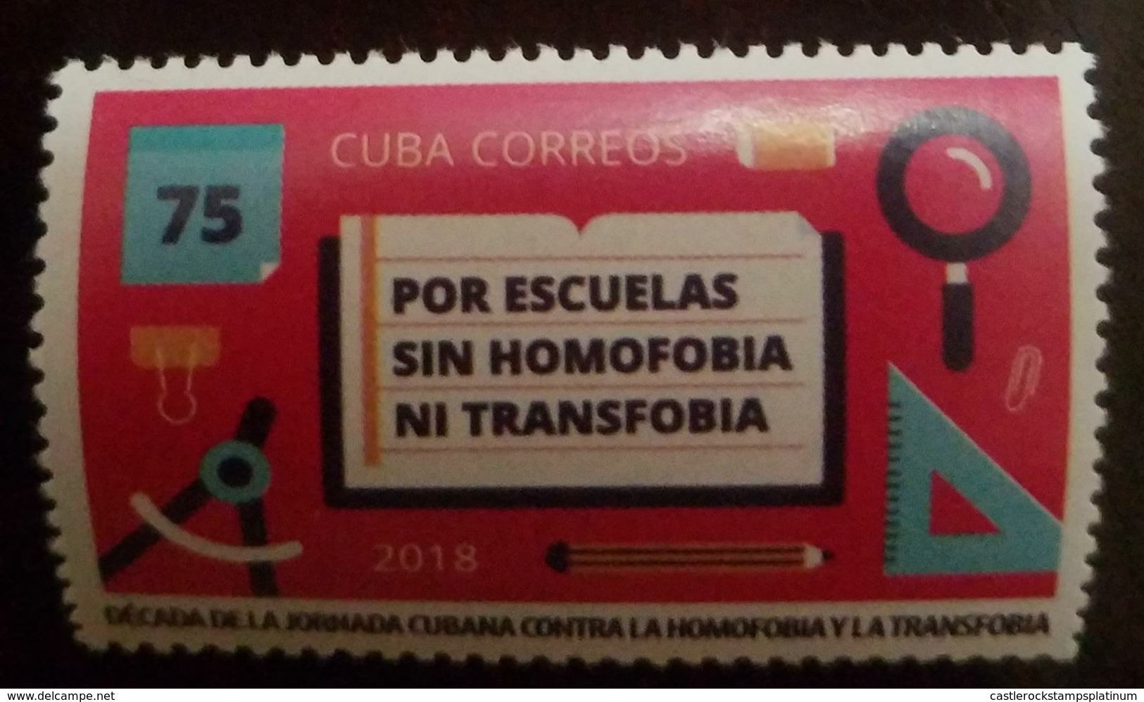 RO) 2018 CUBA-CARIBBEAN, SPANISH ANTILLES, BY SCHOOLS WITHOUT HOMOPHOBIA OR TRANSFOBIA -SCHOOL - Unused Stamps