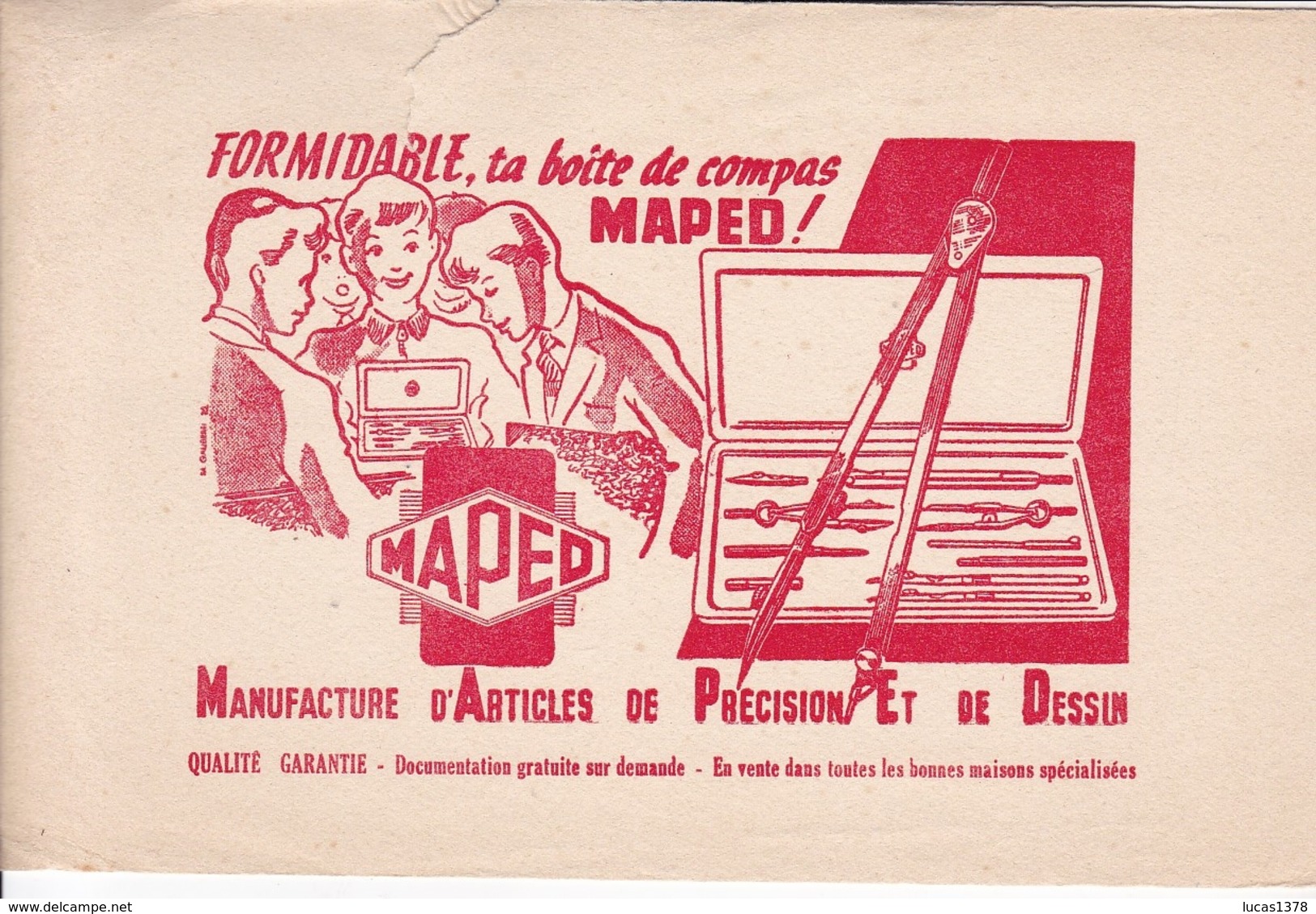 BUVARD PAPETERIE FORMIDABLE TA BOITE DE COMPAS MAPED - Papelería