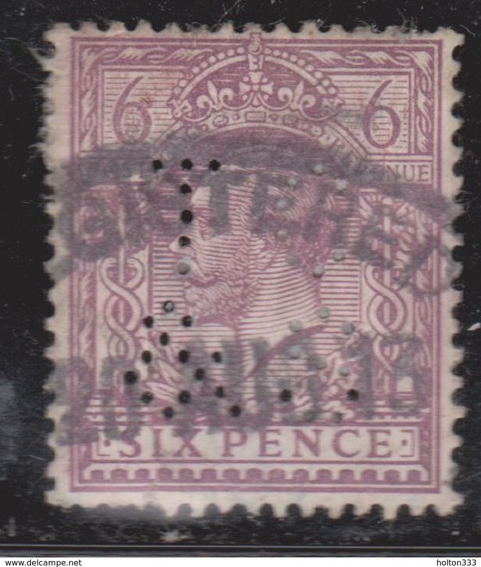 GREAT BRITAIN Scott # 195 Used - KGV With TC&S Perfin - Used Stamps