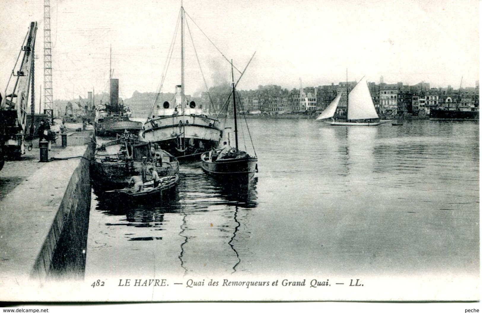 N°67633 -cpa Le Havre -le Quai Des Remorqueurs Et Grand Quai- - Sleepboten