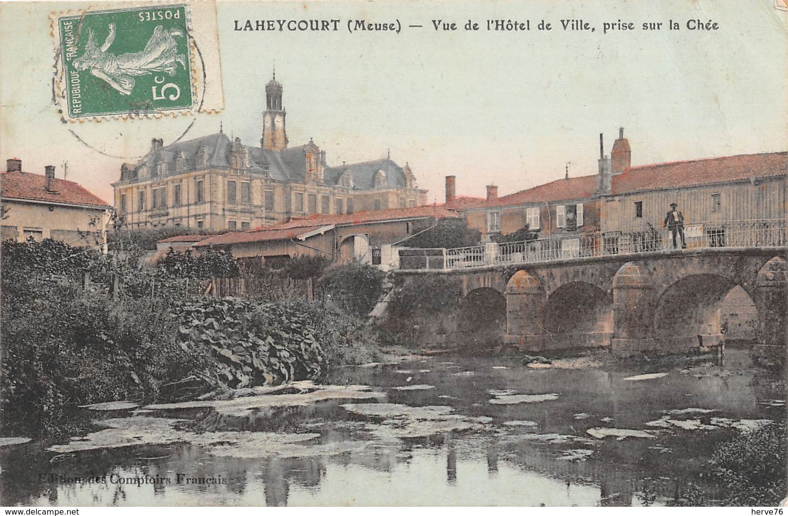 LAHEYCOURT - Vue De L'Hôtel De Ville, Prise Sur La Chée - Sonstige & Ohne Zuordnung