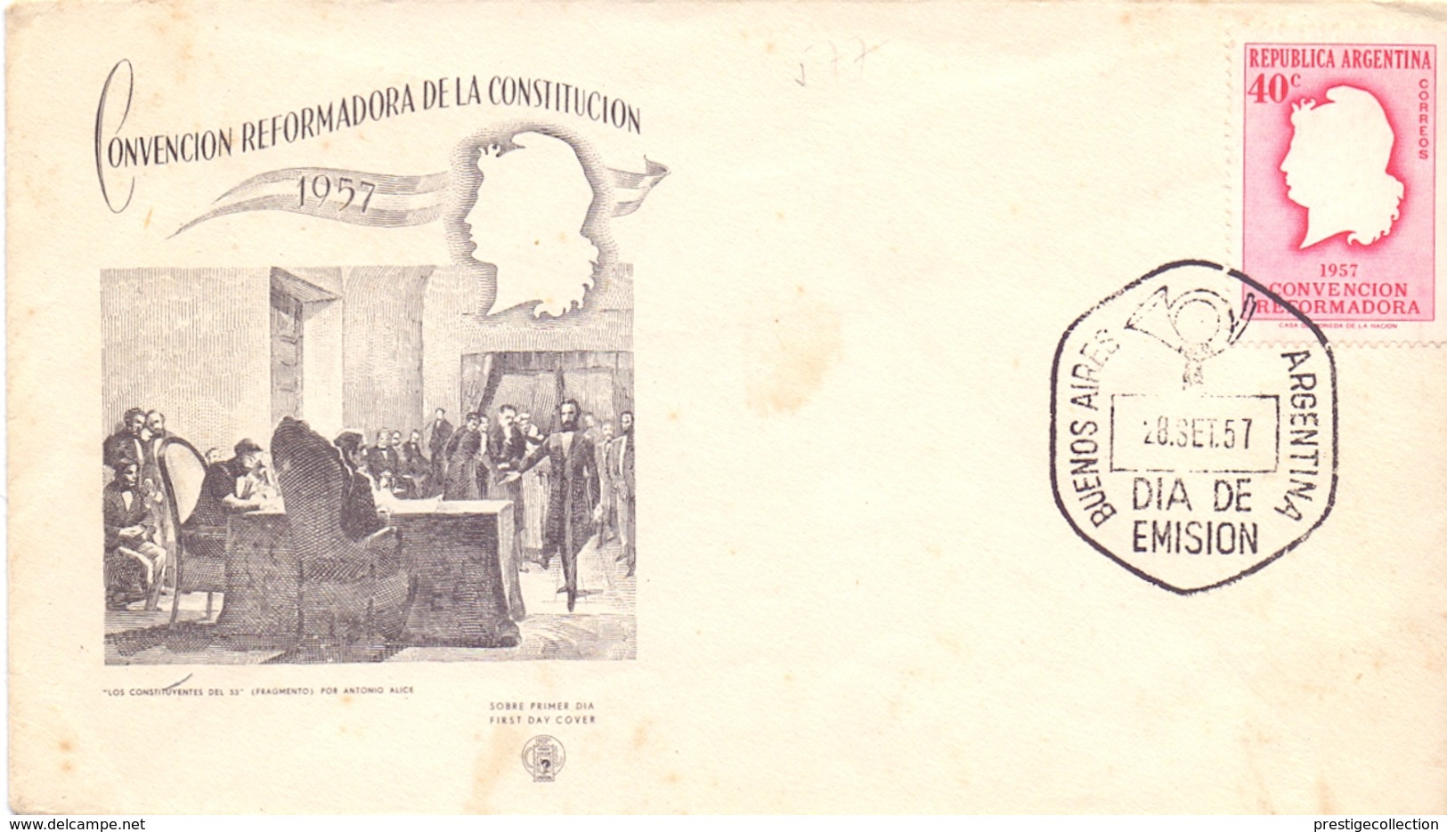 ARGENTINA 1957 REFORM OF THE CONSTITUTION (DICE1800039) - FDC