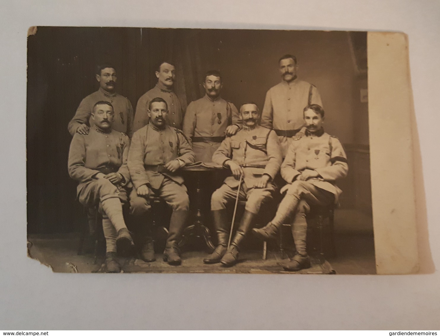 Carte Photo - Soldats, Militaires Du 332 ème - Médaille De La Croix De Guerre - Régiments