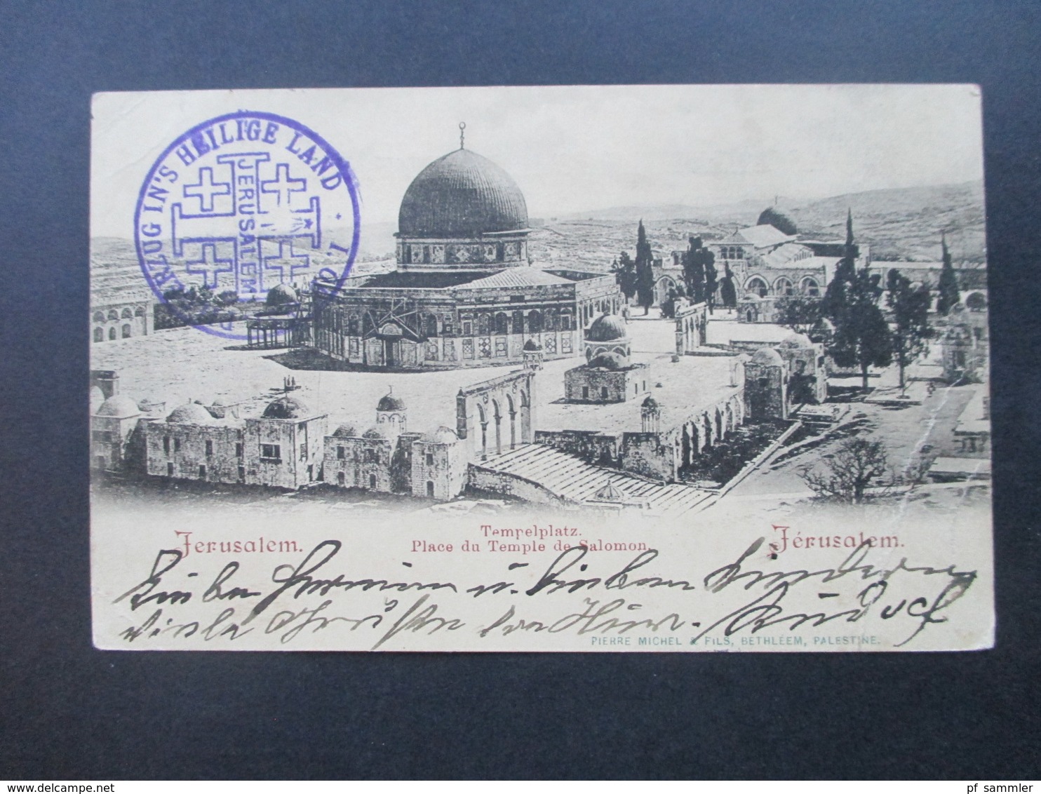 AK 1900 Jerusalem Österreich / Levante Pilgerzug In's Heilige Land. Jerusalem Österreichische Post - Levant Autrichien