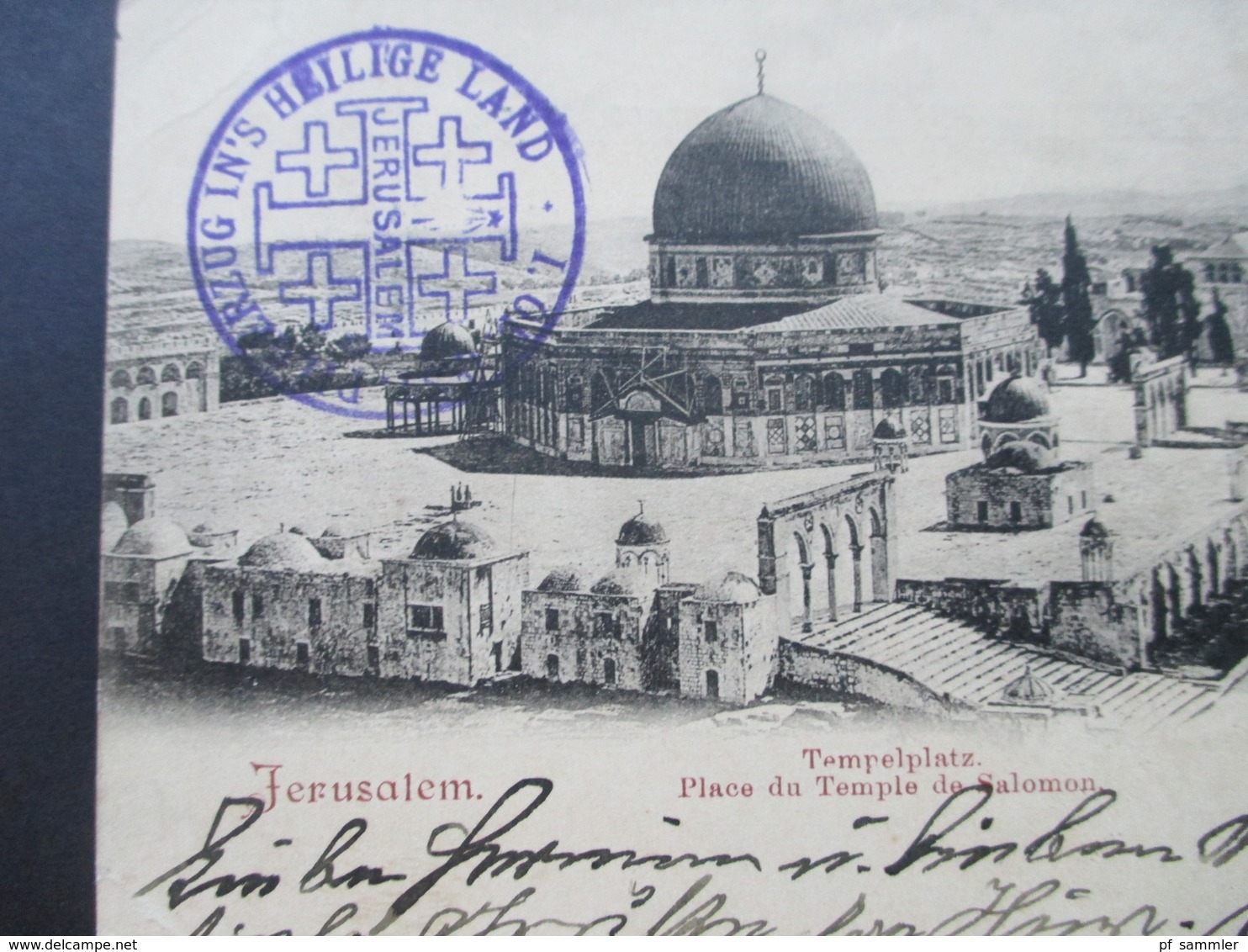 AK 1900 Jerusalem Österreich / Levante Pilgerzug In's Heilige Land. Jerusalem Österreichische Post - Levante-Marken