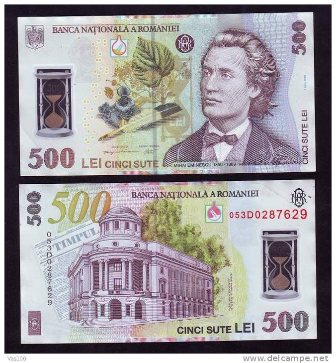 500 Lei  UNC Polymer Plastic Note Romania - Roumanie