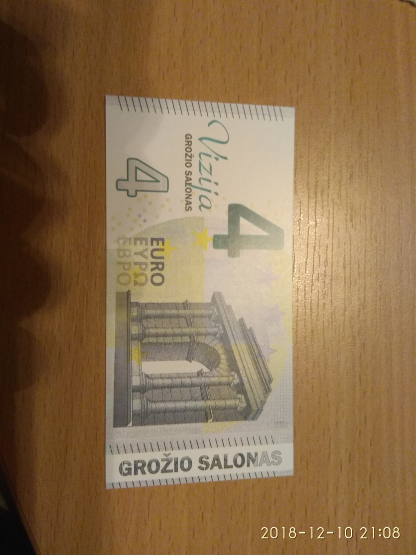 LITHUANIA 4 EURO Discount Coupon For Haircut At Vizija, UNC - Lituania