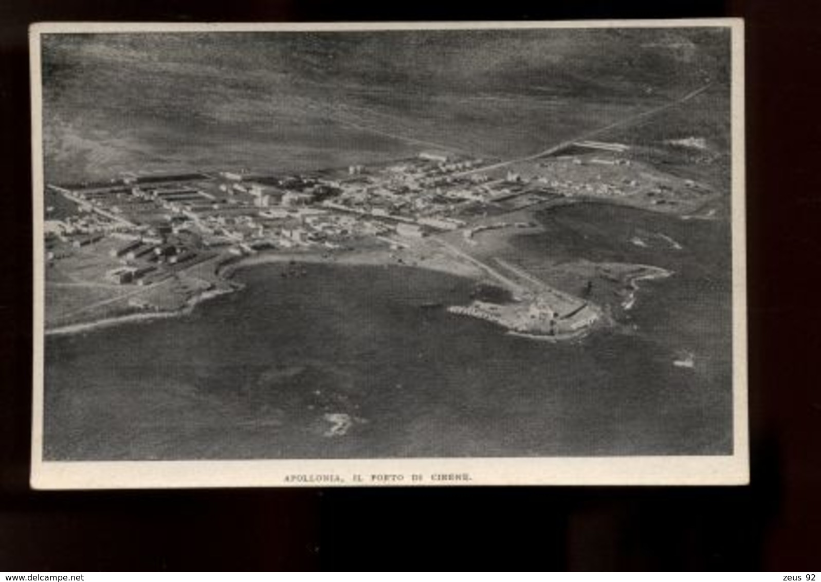 B9503 LIBIA ITALIANA COLONIE ITALIANE - APOLLONIA, IL PORTO DI CIRENE - PANORAMA AEREO - Libia