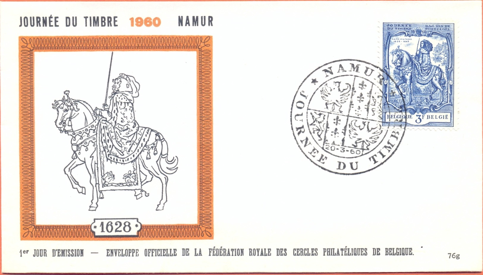 Belgium BELGIUM FDC 20/03/1960 COB 1121 JOURNEE DU TIMBRE DAG VAN DE POSTZEGEL  Fine Cancel Namur - 1951-1960