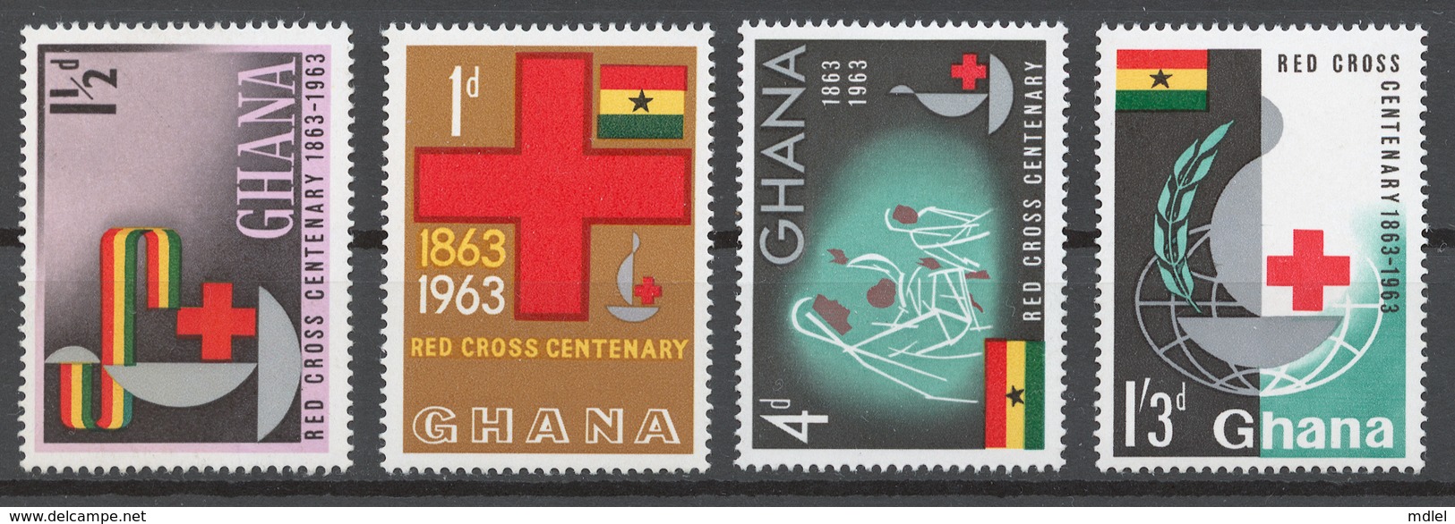 Ghana 1963 Mi# 145-48** RED CROSS - Ghana (1957-...)