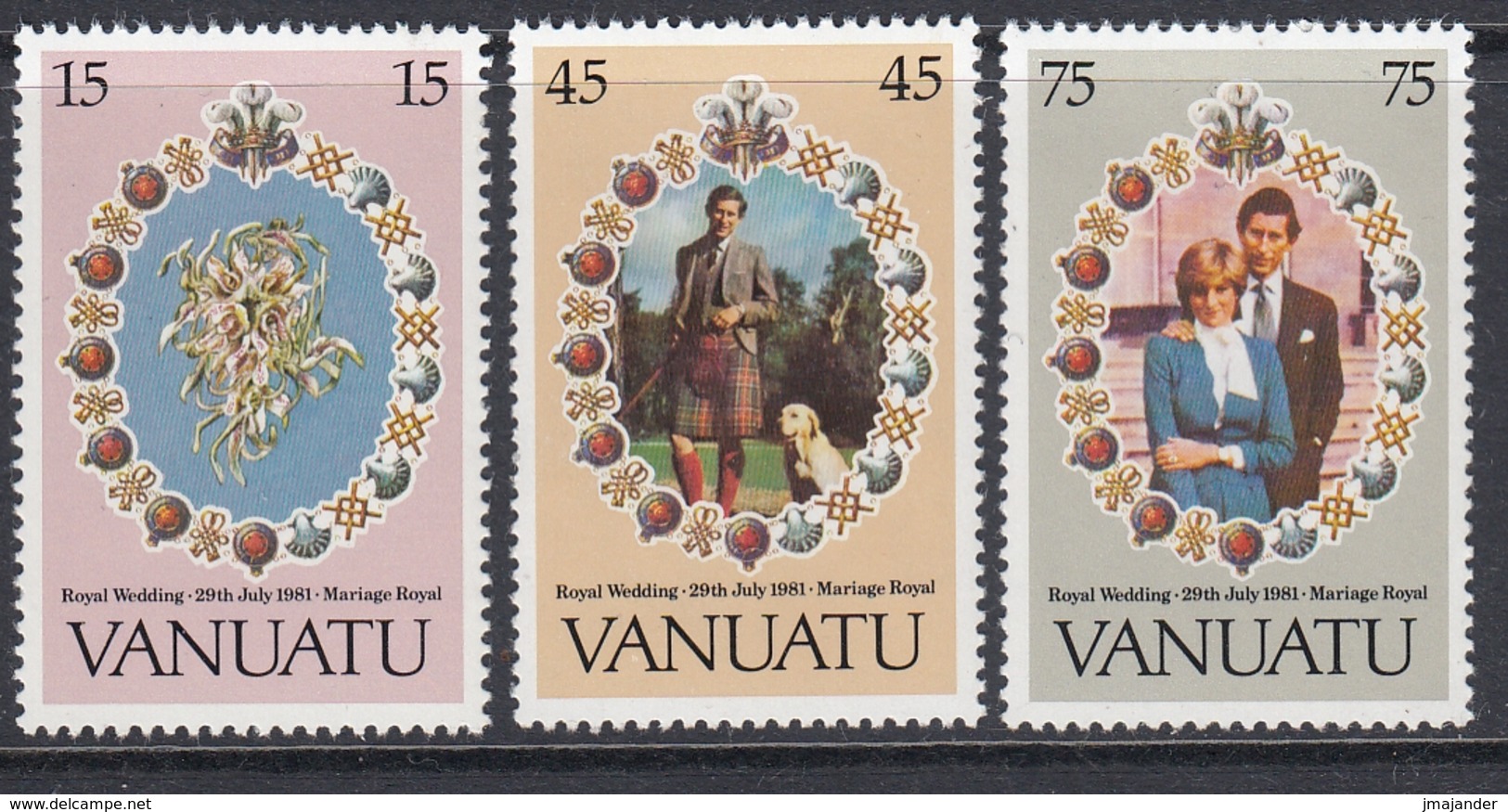 Vanuatu 1981 - Royal Wedding: Diana And Charles - Mi 606-608 ** MNH - Vanuatu (1980-...)