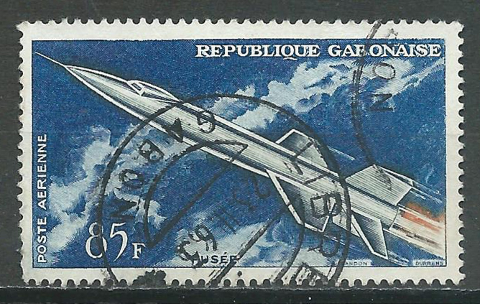 Gabon Poste Aérienne YT N°10 Fusée Oblitéré ° - Gabon (1960-...)