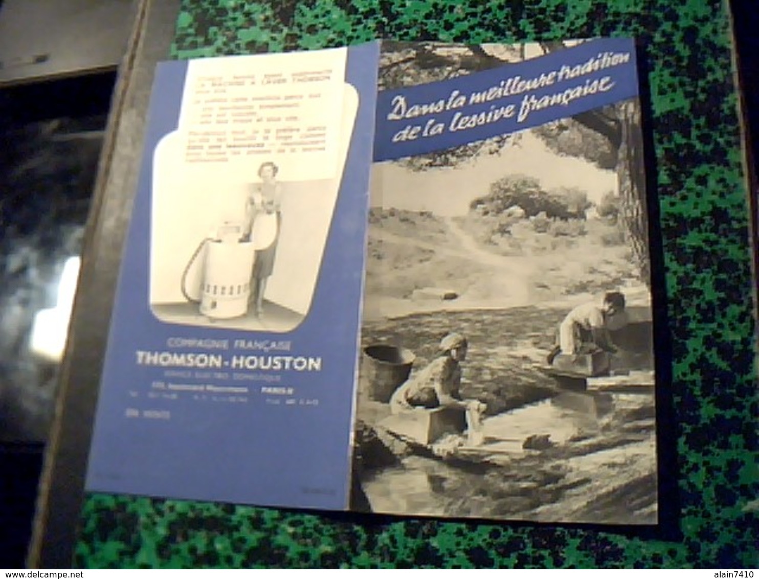 Publicité   Ancienne Lessiveuse  Thomson Houston Paris Bd Haussmann Annee40/50  Avec Plans Techniques - Publicités