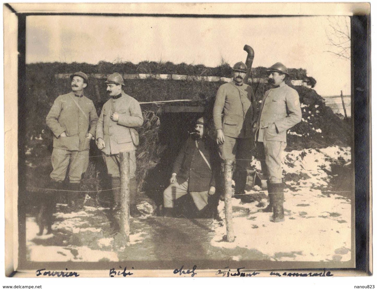 MILITARIA GUERRE 14/18 VIEILLE VERITABLE PHOTO NON Dentelée Col 7 Ange FERRAT Nice Cannes Settat Campagne MAROC LORRAINE - Guerre, Militaire