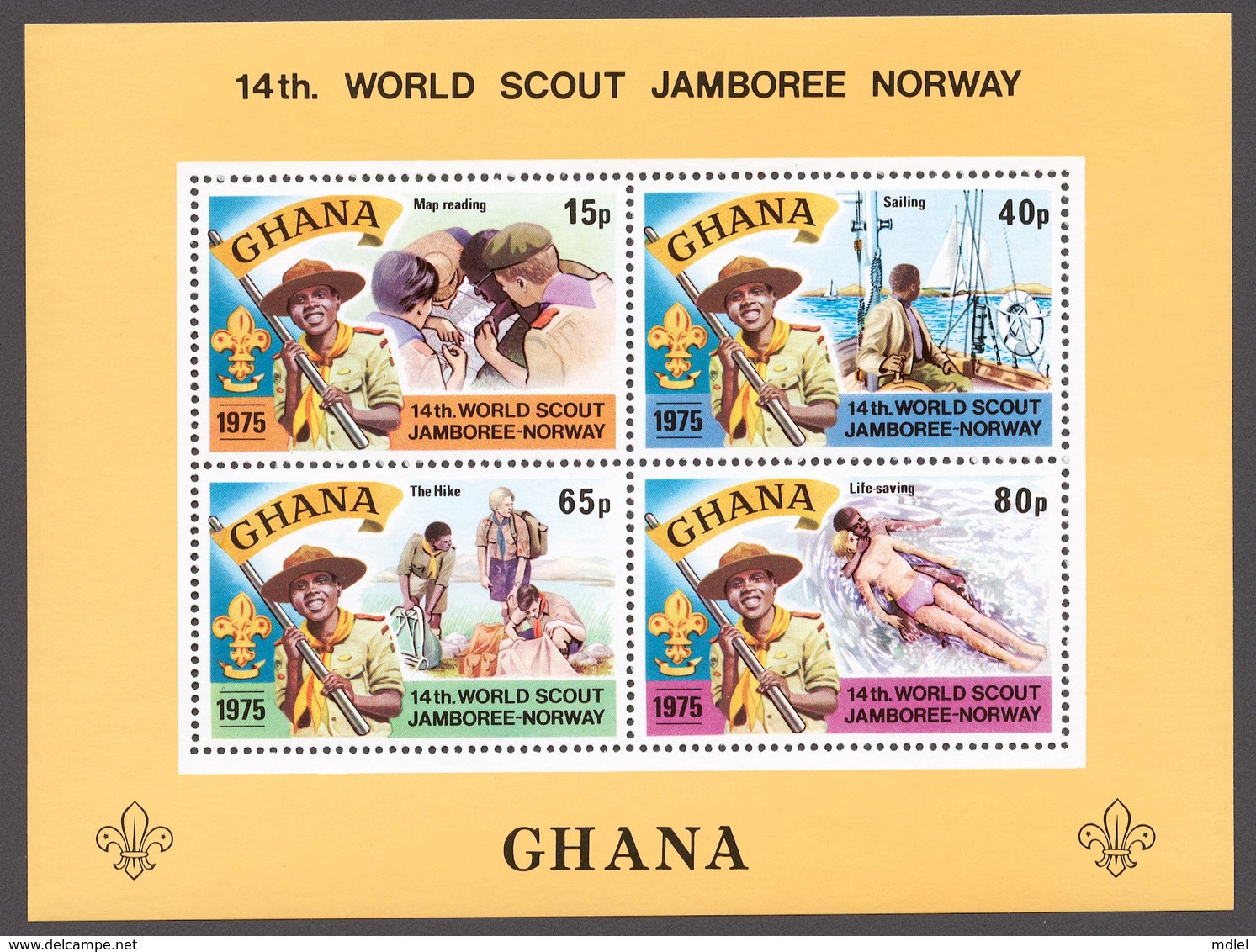 Ghana 1976 Mi# Bl.62** WORLD BOY SCOUT JAMBOREE, LILLEHAMMER - Ghana (1957-...)