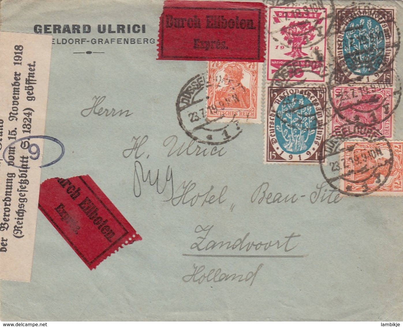 Deutsches Reich INFLA Brief 1920-23 - Briefe U. Dokumente